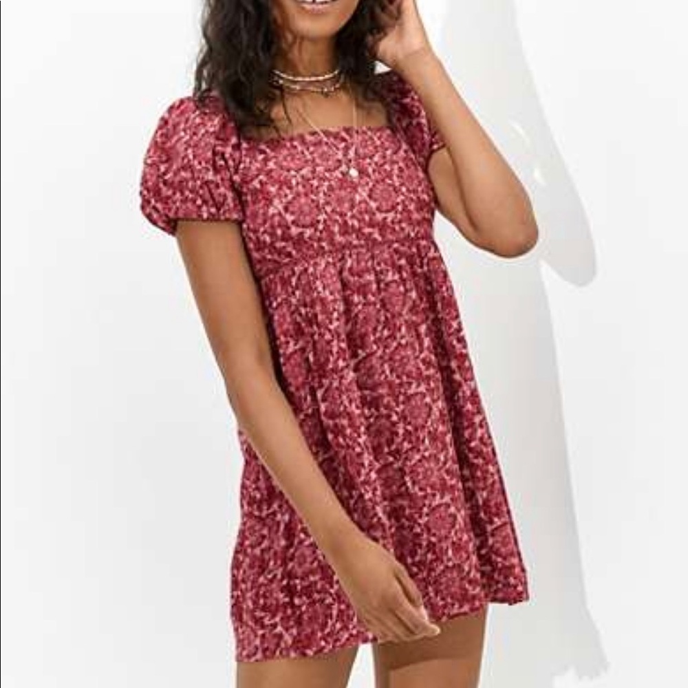 American Eagle Puff Sleeve Babydoll Dress
